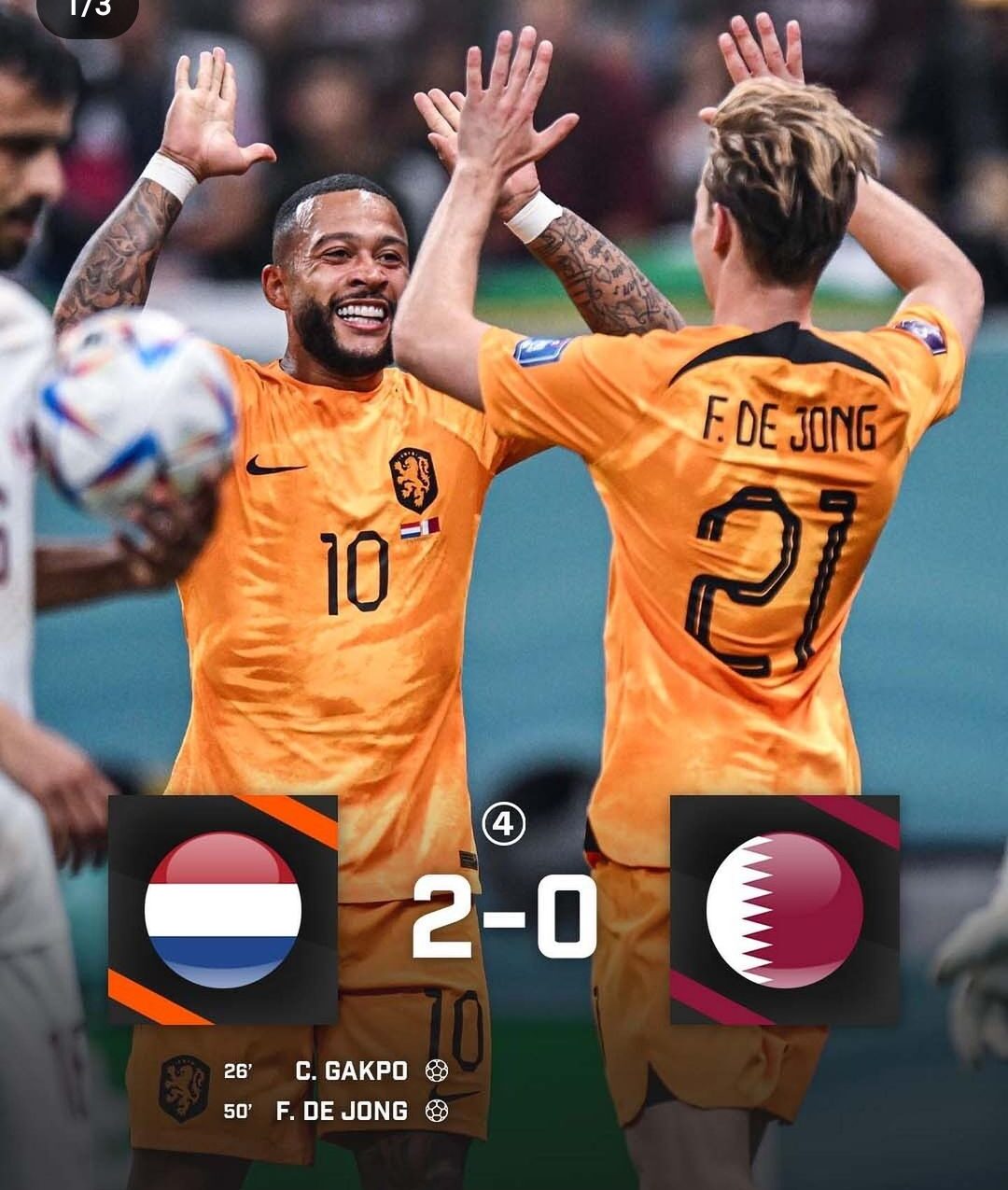 اهداف مباراة قطر وهولندا