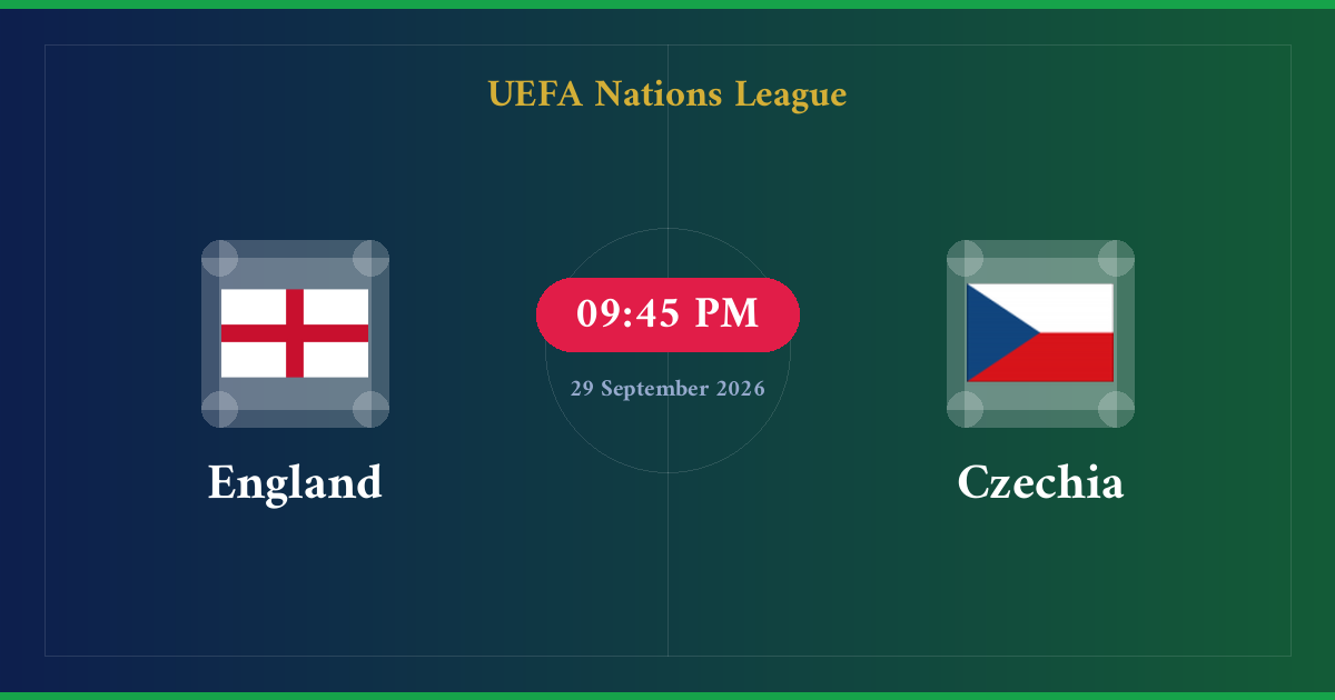 مشاهدة Czechia ضد England بث مباشر | UEFA Nations League