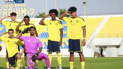 نجل رونالدو يحتفل بفوز ناشئي النصر بـ”تحية عسكرية”