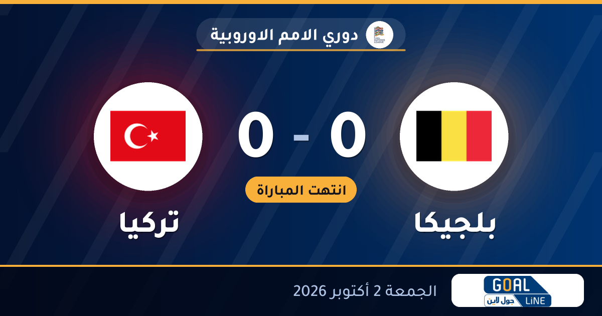 نتيجة مباراة بلجيكا وتركيا 0-0 | دوري الامم الاوروبية