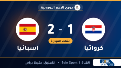 نتيجة مباراة كرواتيا واسبانيا 1-2 | دوري الامم الاوروبية