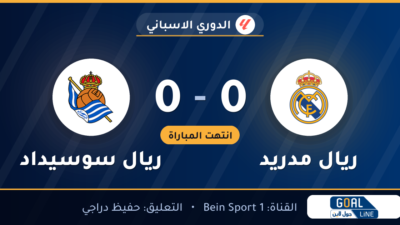 نتيجة مباراة ريال مدريد وريال سوسيداد 0-0 | الدوري الاسباني