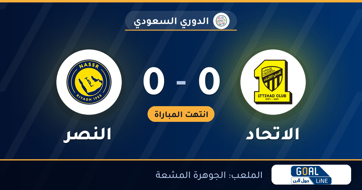 نتيجة مباراة الاتحاد والنصر 0-0 | الدوري السعودي