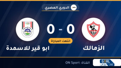 نتيجة مباراة الزمالك وابو قير للاسمدة 0-0 | الدوري المصري