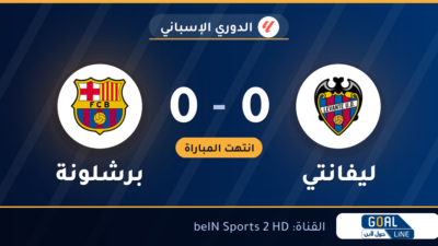 نتيجة مباراة ليفانتي وبرشلونة 0-0 | الدوري الإسباني
