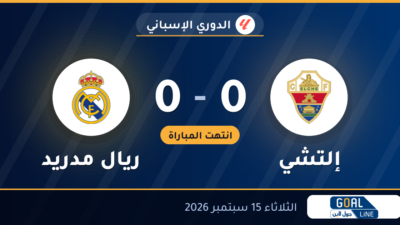 نتيجة مباراة إلتشي وريال مدريد 0-0 | الدوري الإسباني