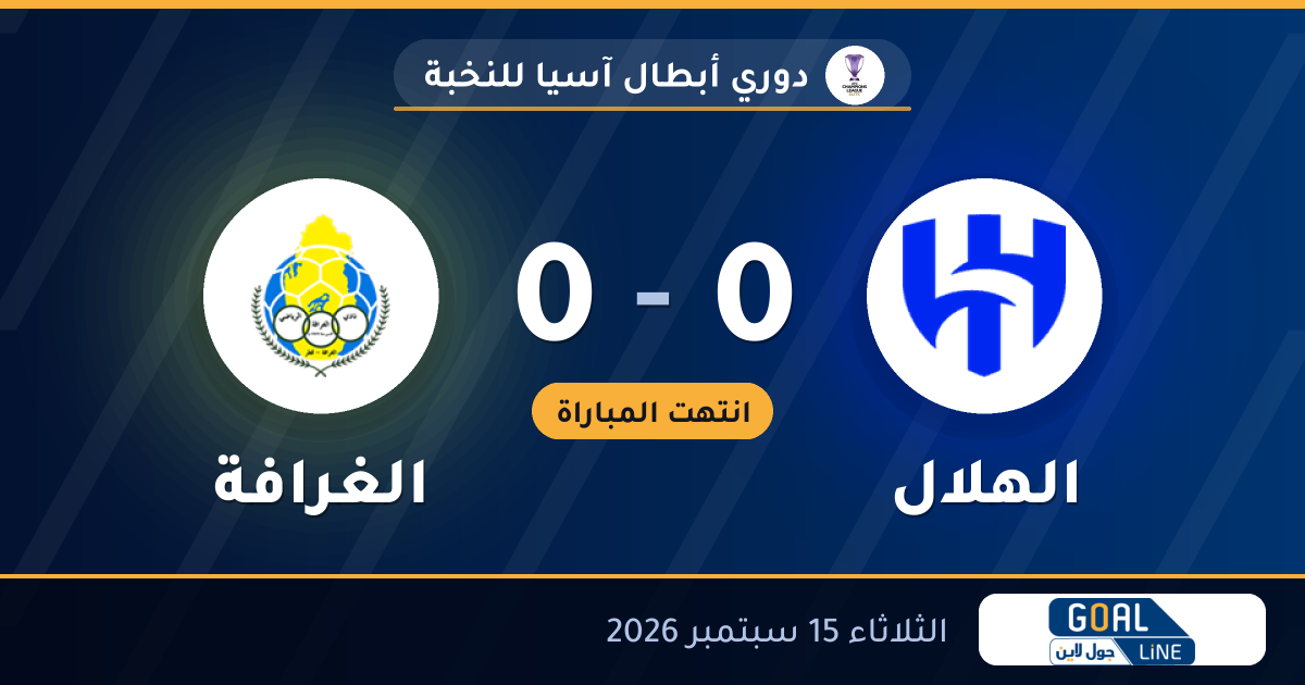 نتيجة مباراة الهلال والغرافة 0-0 | دوري أبطال آسيا للنخبة