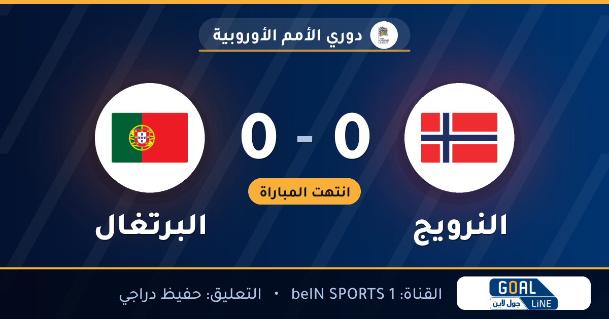 نتيجة مباراة النرويج والبرتغال 0-0 | دوري الأمم الأوروبية