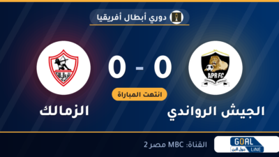 نتيجة مباراة الجيش الرواندي والزمالك 0-0 | دوري أبطال أفريقيا