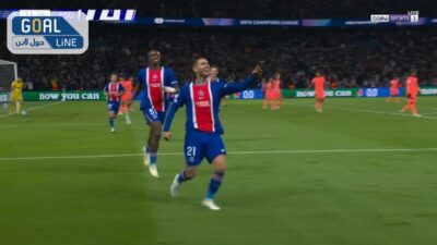 هدف لوكاس هيرنانديز في مرمي برشلونة بدوري ابطال اوروبا