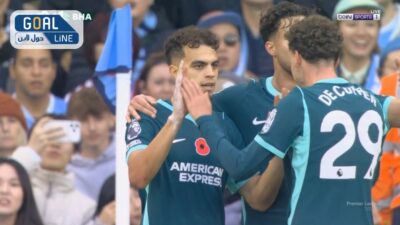 هدف ياسين عياري في مرمي مانشستر سيتي بالدوري الانجليزي