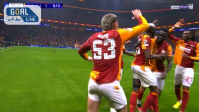 هدف جالطة سراي الملغي في مرمي برشلونة بدوري ابطال اوروبا