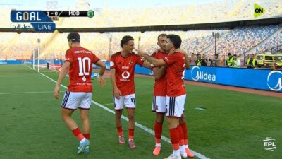 شاهد أهداف مباراة الأهلي ومودرن سبورت في الدوري المصري
