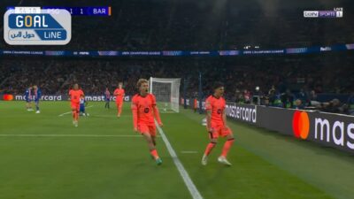 هدف تعادل برشلونة مع باريس سان جيرمان بدوري ابطال اوروبا