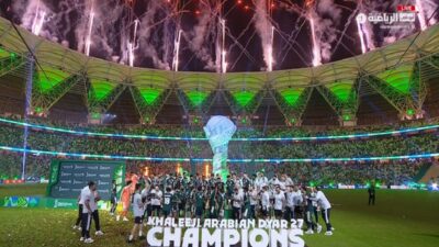 مراسم تتويج السعودية بطلاً لكأس الخليج