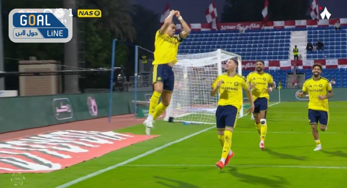 شاهد هدف كريستيانو رونالدو في شباك الفيصلي بالدوري السعودي