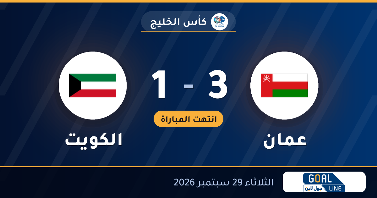 نتيجة مباراة عمان والكويت 3-1 | كأس الخليج