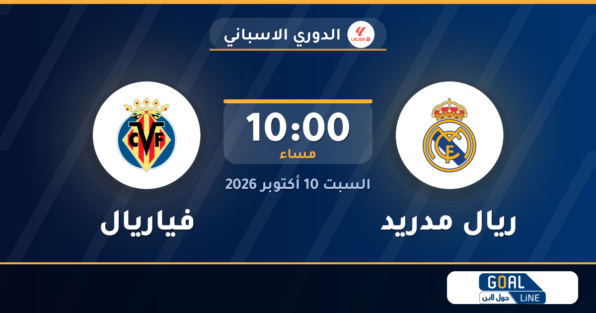 موعد مباراة ريال مدريد وفياريال والقناة الناقلة | الدوري الاسباني